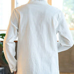 Buddha Stones Casual Stand Collar Frog-Button Long Sleeve Tang Suit Men's Shirt