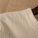 Buddha Stones 2Pcs Solid Color Frog-Button Tang Suit Cotton Linen Short Sleeve Pants Clothing Men's Set