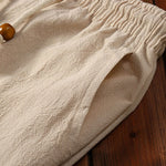 Buddha Stones 2Pcs Solid Color Frog-Button Tang Suit Cotton Linen Short Sleeve Pants Clothing Men's Set