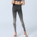 Buddha Stones Gradient Floral Print Exercise Leggings Women's Yoga Pants