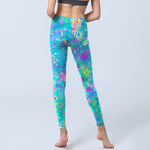 Buddha Stones Splash Ink Print Exercise Leggings Women's Yoga Pants