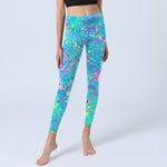 Buddha Stones Splash Ink Print Exercise Leggings Women's Yoga Pants