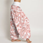 Buddha Stones Cotton Casual Paisley Pattern Women's Elastic Waist Harem Pants