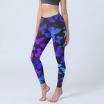 Buddha Stones Gradient Butterfly Print Exercise Leggings Women's Yoga Pants