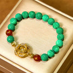 Buddha Stones Natural Jade Om Mani Padme Hum Cyclone Charm Prosperity Bracelet
