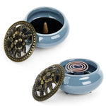 Buddha Stones Colorful Ceramic Incense Burner