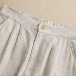 Buddha Stones Summer Casual Solid Color Zipper Button Acrylic Fiber Frog Button Women's Shorts With Pockets