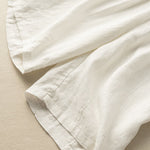Buddha Stones Summer Casual Plain Zipper Button Cotton Linen Women's Shorts With Pockets