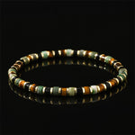 Buddha Stones Natural Hematite Tiger Eye Stones Support Bracelet