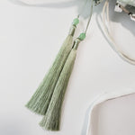 Buddha Stones White Flowers Green Leaves Canvas Tote Crossbody Bag Shoulder Bag Handbag