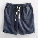 Buddha Stones Drawstring Elastic Waist Cotton Men's Shorts With Pockets