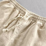 Buddha Stones Drawstring Elastic Waist Cotton Men's Shorts With Pockets