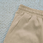 Buddha Stones Summer Plain Color Splicing Design Cotton Linen Women's Pants With Pockets