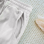 Buddha Stones Summer Plain Patchwork Design Drawstring Cotton Linen Women's Pants With Pockets