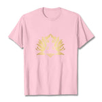 Buddha Stones Golden Lotus Meditation Buddha Tee T-shirt