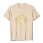 Buddha Stones Golden Lotus Meditation Buddha Tee T-shirt
