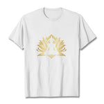 Buddha Stones Golden Lotus Meditation Buddha Tee T-shirt