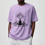 Buddha Stones Lotus Flower Meditation Buddha Tee T-shirt