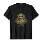 Buddha Stones Lotus Flower Vines Meditation Buddha Tee T-shirt
