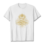 Buddha Stones Lotus Flower Vines Meditation Buddha Tee T-shirt