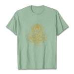 Buddha Stones Lotus Flower Vines Meditation Buddha Tee T-shirt