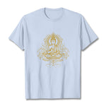 Buddha Stones Lotus Flower Vines Meditation Buddha Tee T-shirt