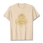 Buddha Stones Lotus Flower Vines Meditation Buddha Tee T-shirt