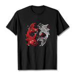 Buddha Stones Red Black Koi Fish Tee T-shirt