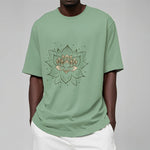 Buddha Stones Golden Lotus Flower Design Tee T-shirt