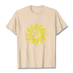 Buddha Stones OM Mantra Sanskrit Gold Sun Tee T-shirt