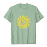 Buddha Stones OM Mantra Sanskrit Gold Sun Tee T-shirt