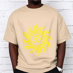 Buddha Stones OM Mantra Sanskrit Gold Sun Tee T-shirt