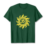 Buddha Stones OM Mantra Sanskrit Gold Sun Tee T-shirt