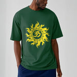 Buddha Stones OM Mantra Sanskrit Gold Sun Tee T-shirt