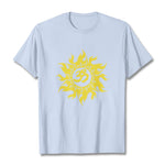 Buddha Stones OM Mantra Sanskrit Gold Sun Tee T-shirt