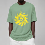 Buddha Stones OM Mantra Sanskrit Gold Sun Tee T-shirt