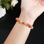 Buddha Stones Natural Red Hematoid Quartz Beads Balance Bracelet