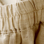 Buddha Stones Summer Solid Color Side Button Design Cotton Linen Women's Harem Pants With Pockets