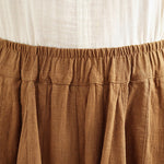 Buddha Stones Vintage Patchwork Lantern Design Cotton Linen Women's Wide Leg Pants With Pockets