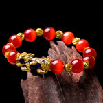 Buddha Stones Cat Eye Color Change PiXiu Support Bracelet