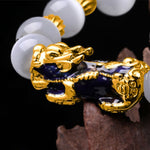 Buddha Stones Cat Eye Color Change PiXiu Support Bracelet