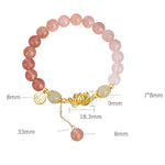 Buddha Stones 925 Sterling Silver Natural Gradient Agate Hetian Jade Lotus Fu Character Enlightenment Bracelet