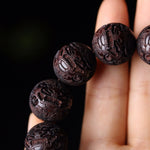 Buddha Stones Tibetan Rosewood Engraving PiXiu Warmth Bracelet