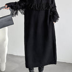 Fringed Knitted Sweater Dress