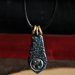 Buddha Stones 999 Sterling Silver 24k Gold Big Dipper Yin Yang Design Harmony Necklace Pendant