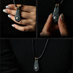 Buddha Stones 999 Sterling Silver 24k Gold Big Dipper Yin Yang Design Harmony Necklace Pendant