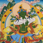 Buddha Stones Tibetan Thangka Painting Yellow God of Wealth Green Tara Avalokitesvara Handmade Decoration Blind Box(Random Style)