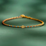 FREE Today: Luck Strength Colorful Rope Coin Bead Extra Thin Braided Bracelet