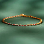 FREE Today: Luck Strength Colorful Rope Coin Bead Extra Thin Braided Bracelet