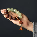 Buddha Stones "Wishing You Wealth and Protection" Sappan Wood Bracelet Includes Gift Message Card